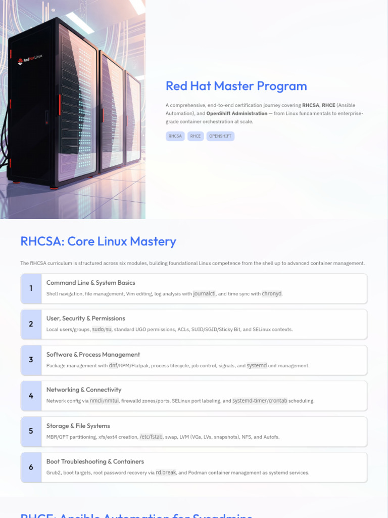 Red Hat Master Program 2 | PDF | Computer Cluster | System Software