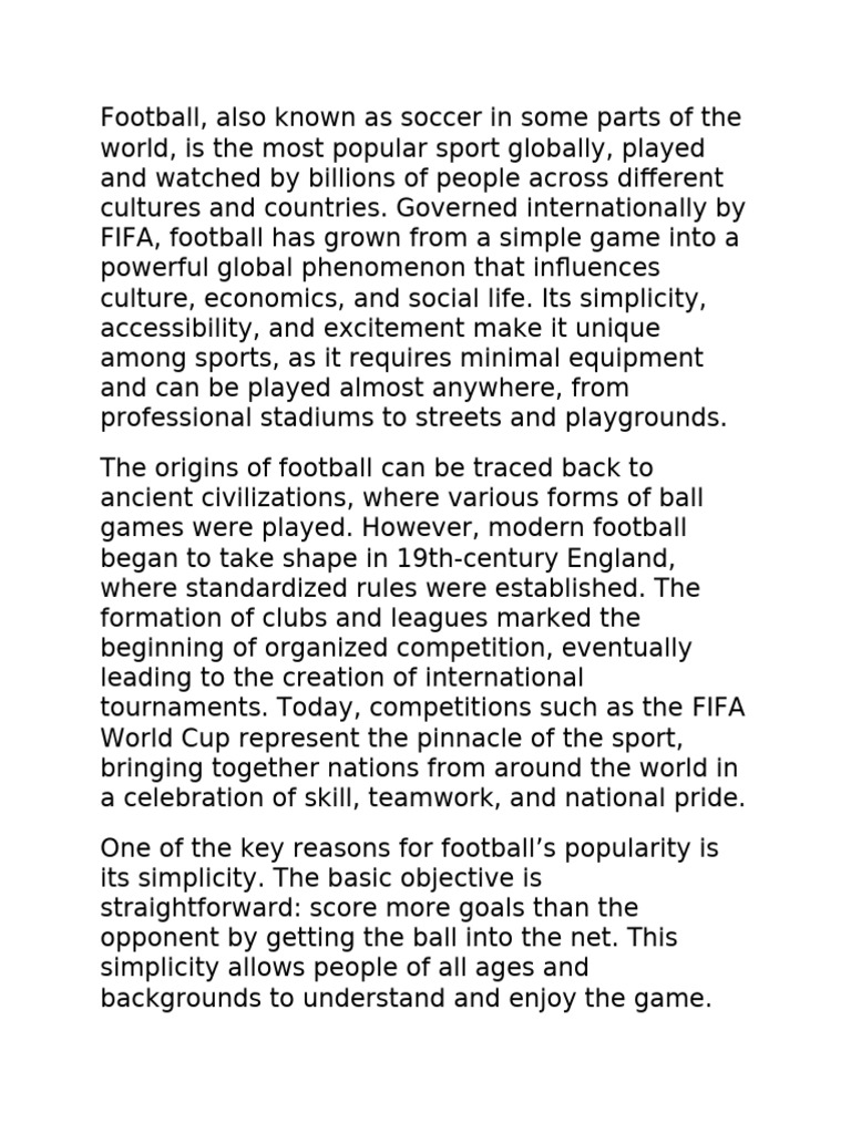 Football | PDF | Association Football | Sports