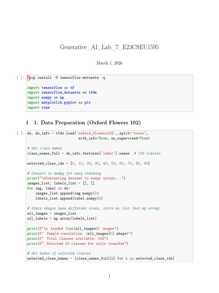 Generative AI Lab 7 E23CSEU1595 | PDF | Applied Mathematics | Machine ...