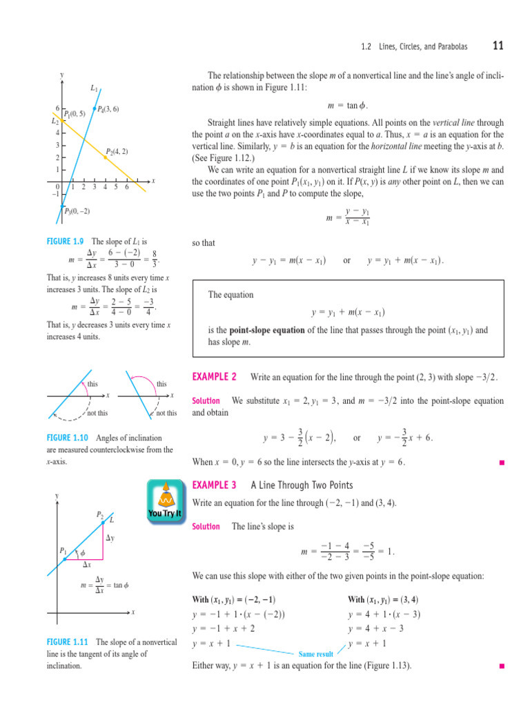 Example 2: Point-Slope Equation | PDF | Slope | Line (Geometry)