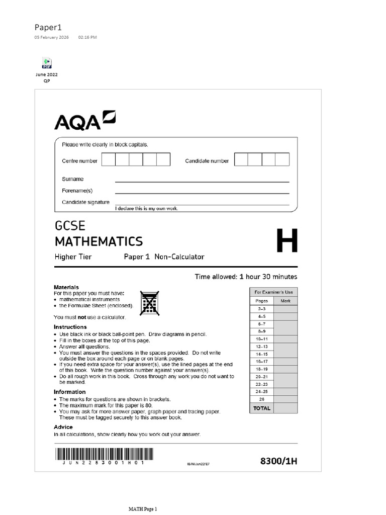 Paper 1 | PDF