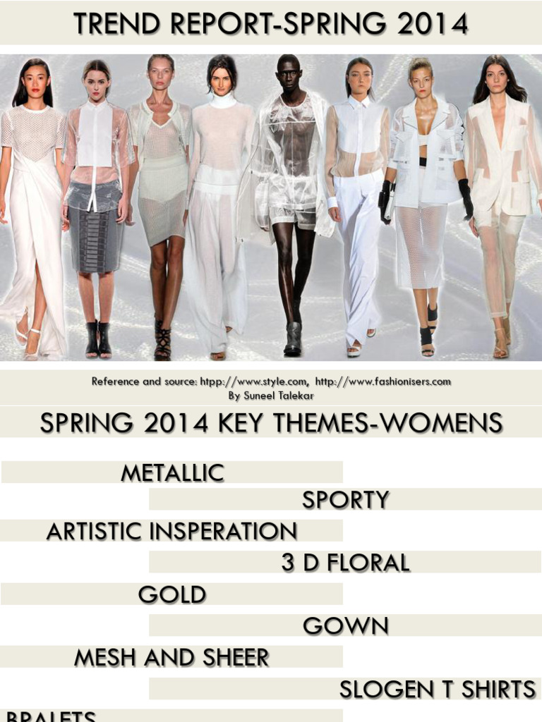 Trend Report Spring 2014 | PDF | Dress | Trousers