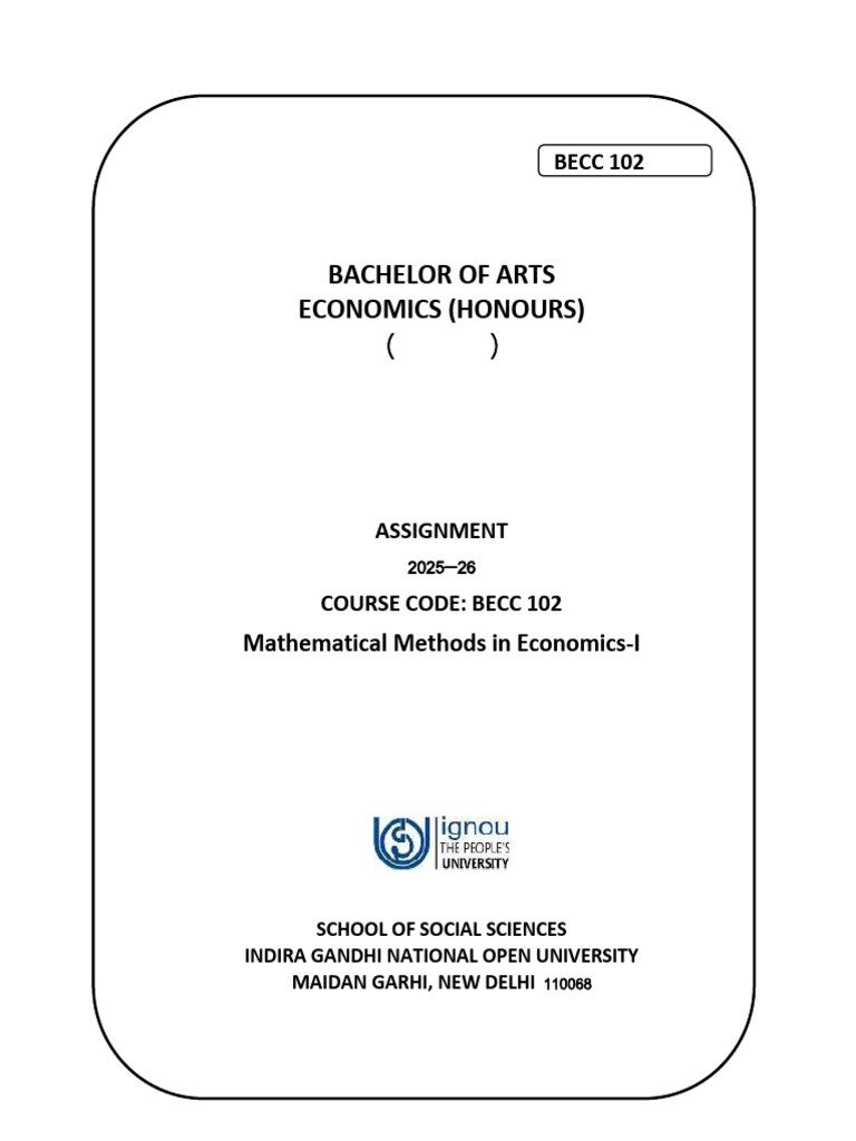 BECC 102 25 26 English | PDF | Demand | Profit (Economics)