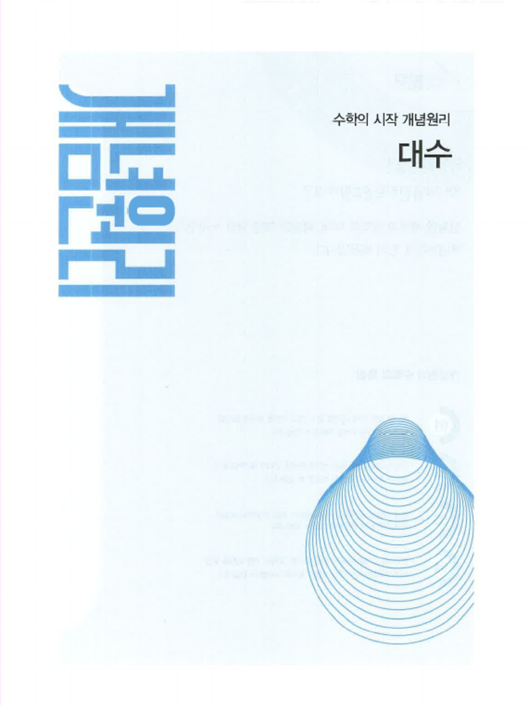 개념원리 대수 빠른답지 | PDF