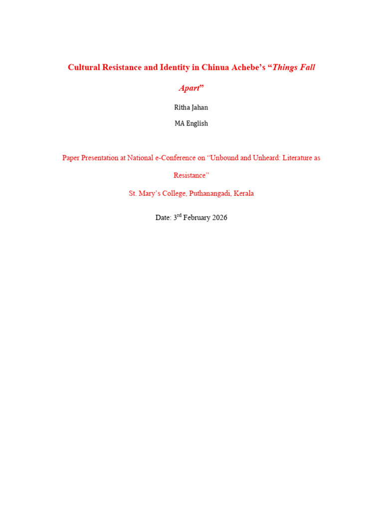 Things Fall Apart Expanded Simple | PDF | Igbo People