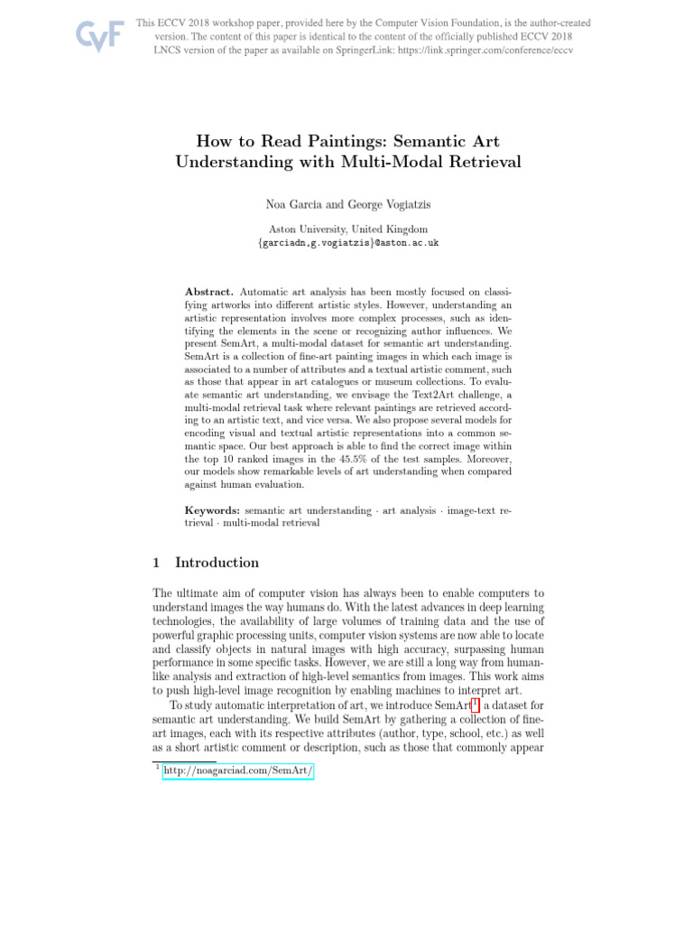 How to Read Paintings Semantic Art Understanding With Multi-Modal ...