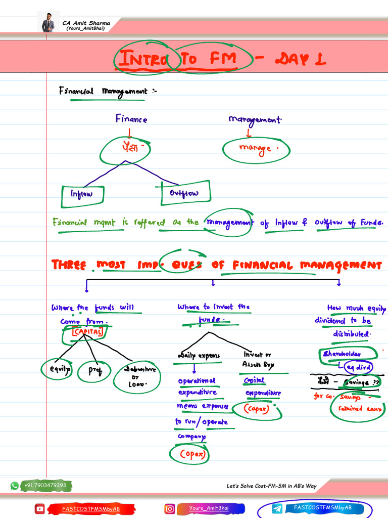 Day 1 - Ratio Analysis FM Power 5.0 Board Notes | PDF