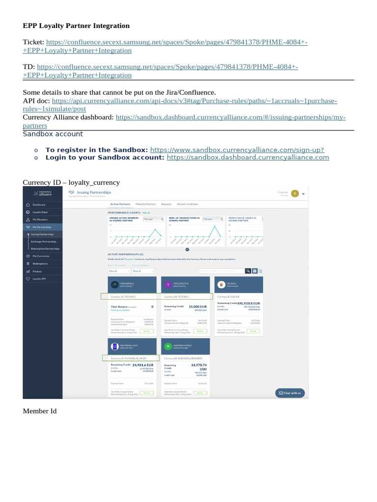 EPP Loyalty Partner Integration 1 | PDF | Software Engineering | Computing