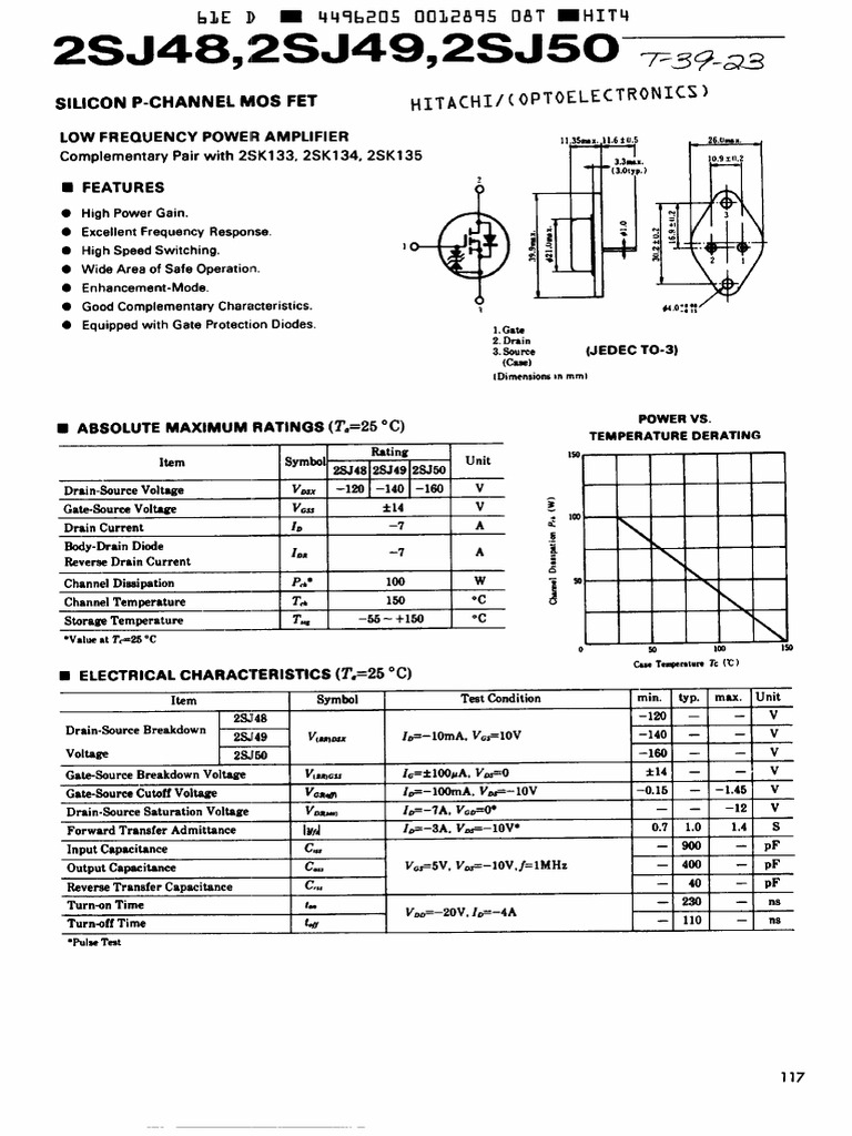 2SJ50 HitachiSemiconductor | PDF