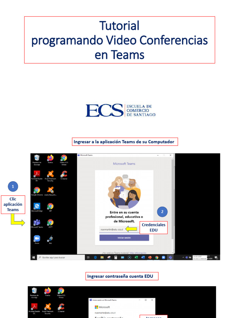 Tutorial Teams Ecs | PDF | Hipervínculo | Ventana (informática)
