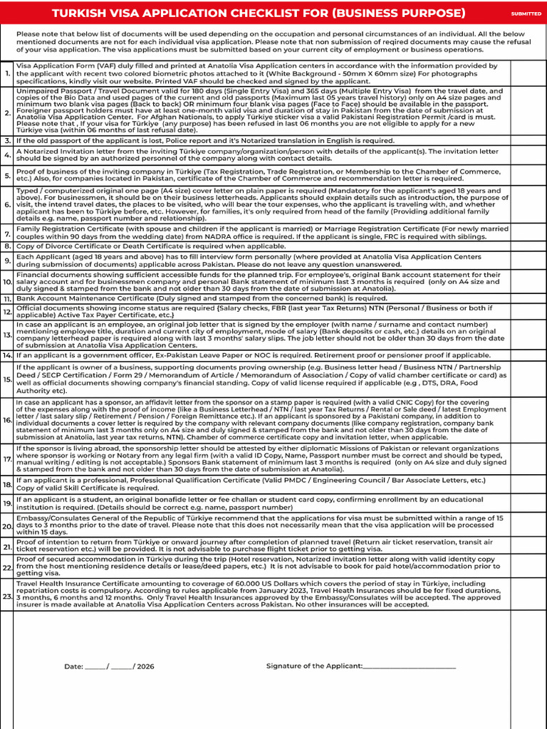Checklist Form Business | PDF