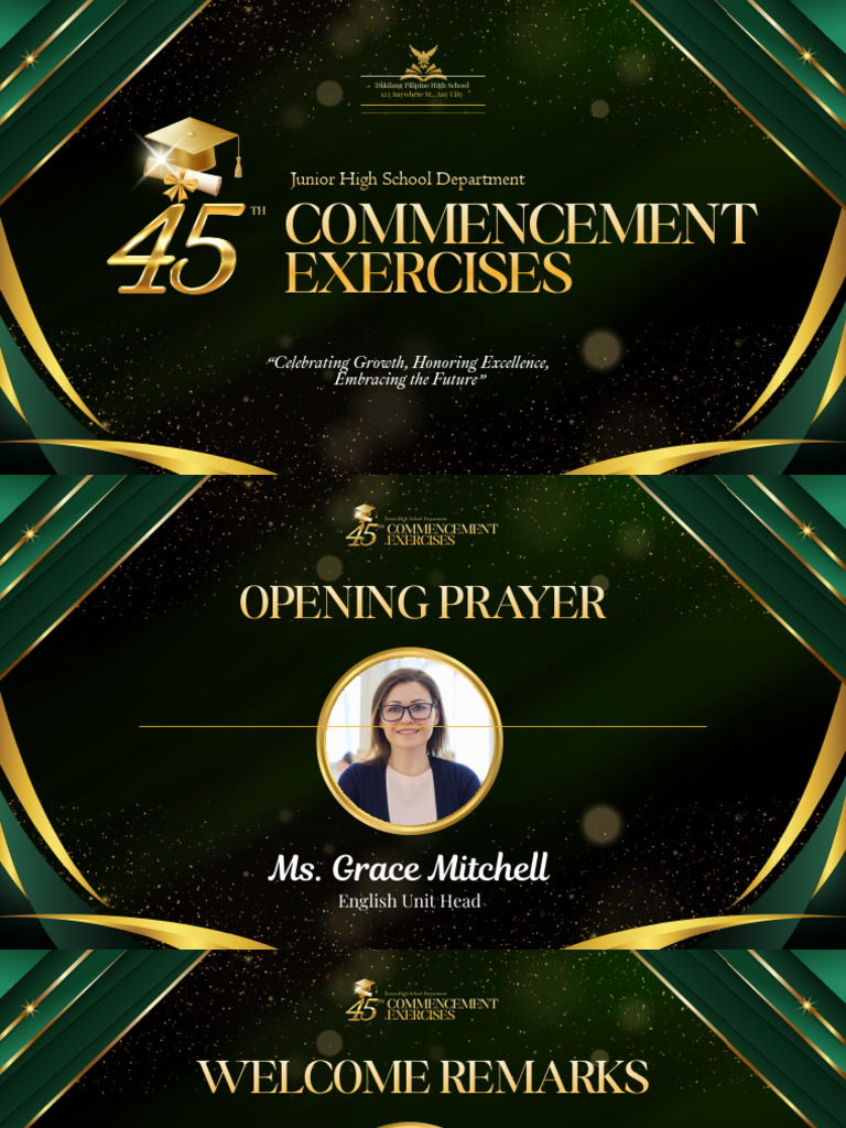 Graduation Commencement Exercises Program Presentation | PDF