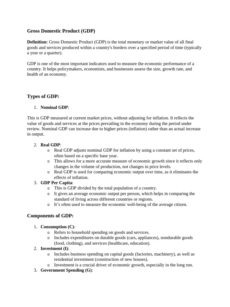 Gross Domestic Product | PDF | Gross Domestic Product | Inflation