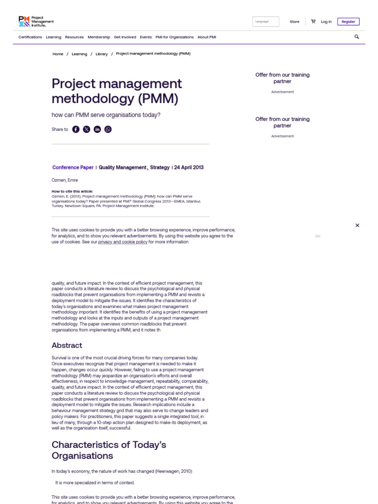 Project Management Methodology (PMM) | PDF | Project Management ...