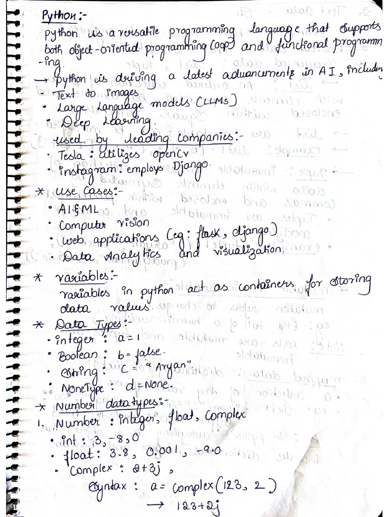 Python Notes | PDF