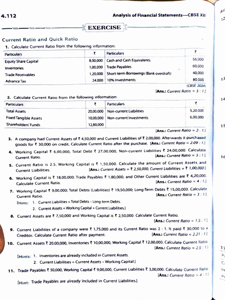 Liquidity and Solvency Ratios | PDF | Equity (Finance) | Working Capital