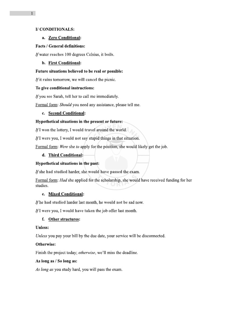 Conditionals | PDF