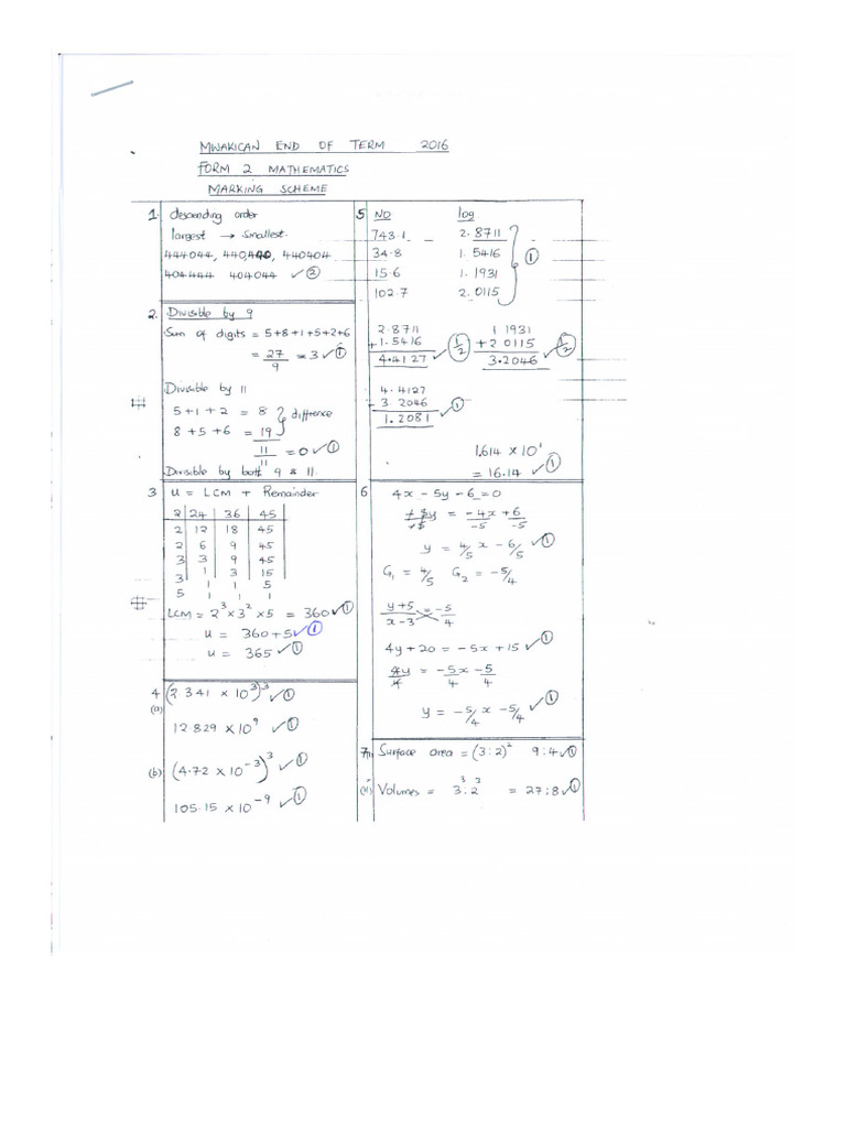 Mathematics Form 2 Ms Mod23042022001 | PDF
