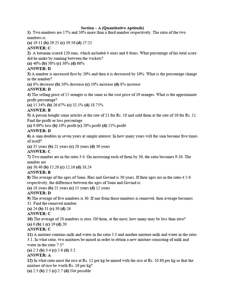 Assessment Test 1A | PDF