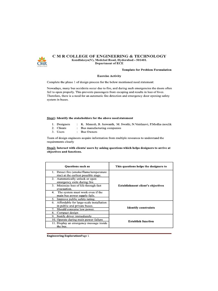 EEP Problem Statement | PDF