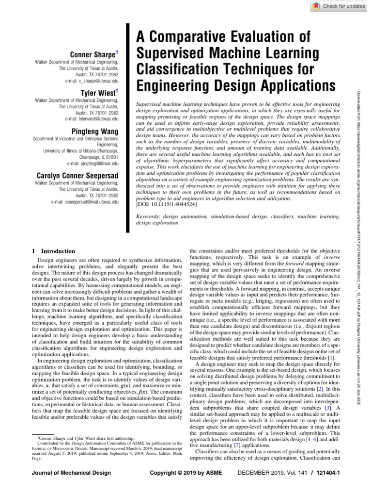 A Comparative Evaluation of Supervised Machine Learning Classification ...