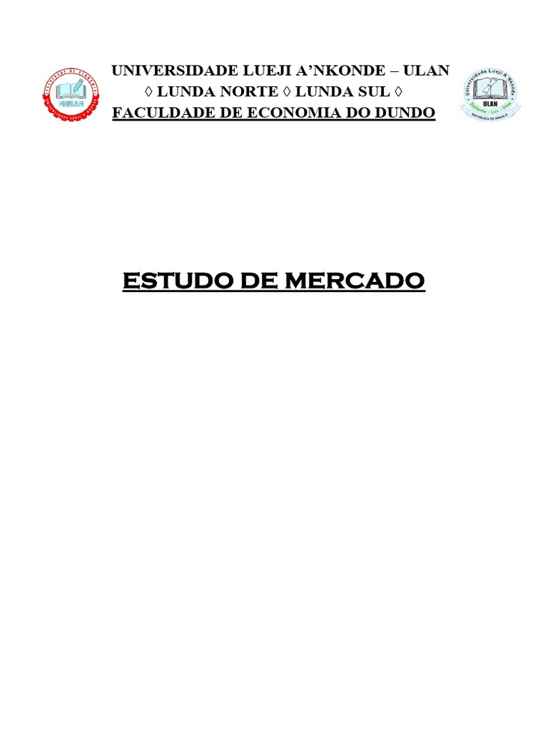 Estudo de Mercado - Cap. I - Ii - Iii | PDF | Marketing | Sistema de ...