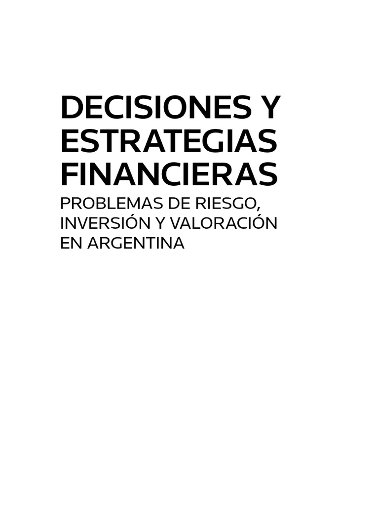 Indice Decisiones y Estrategias Financieras | PDF | Modelo de fijación ...