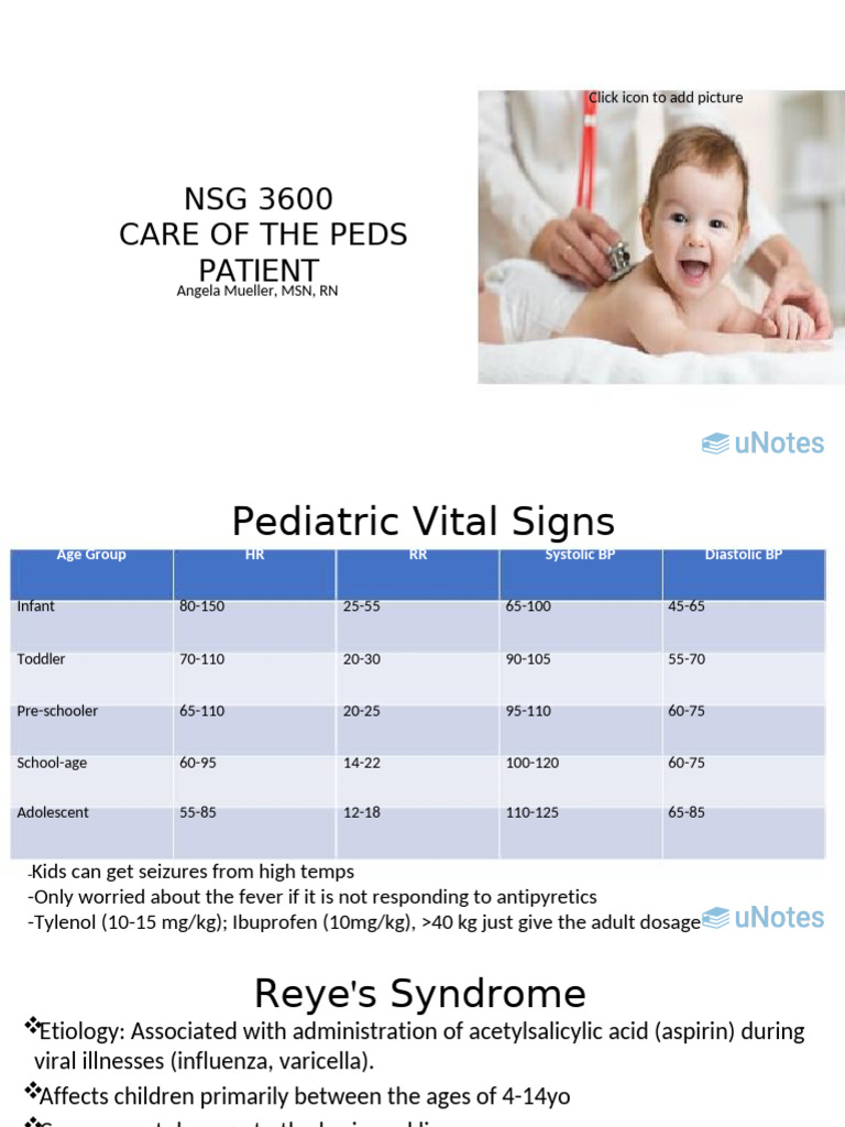 Pediatric Vital Signs HR, RR, BP For Different Age Groups | PDF ...