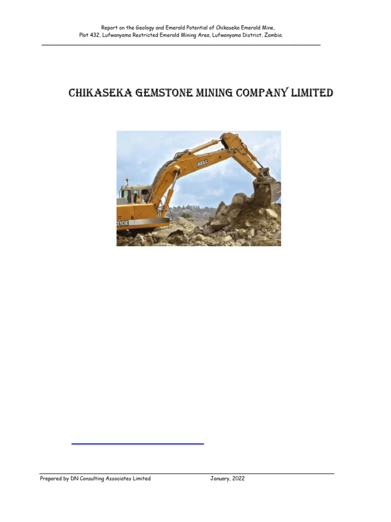 Chikaseka Plot 432 Geology Emerald Potential Report January 2022 220321 ...