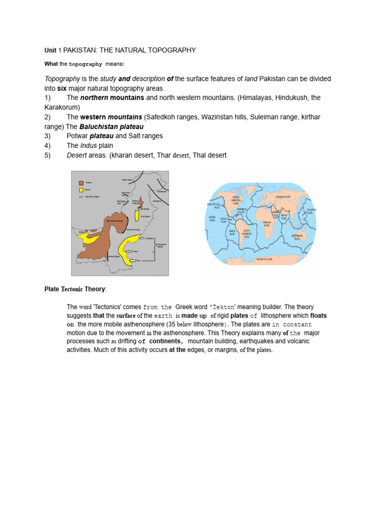 Unit 1 Natural Topography | PDF | Indus River | River