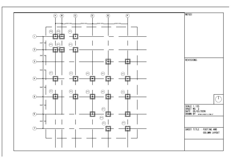 Task01g - Footing and Column Layout | PDF