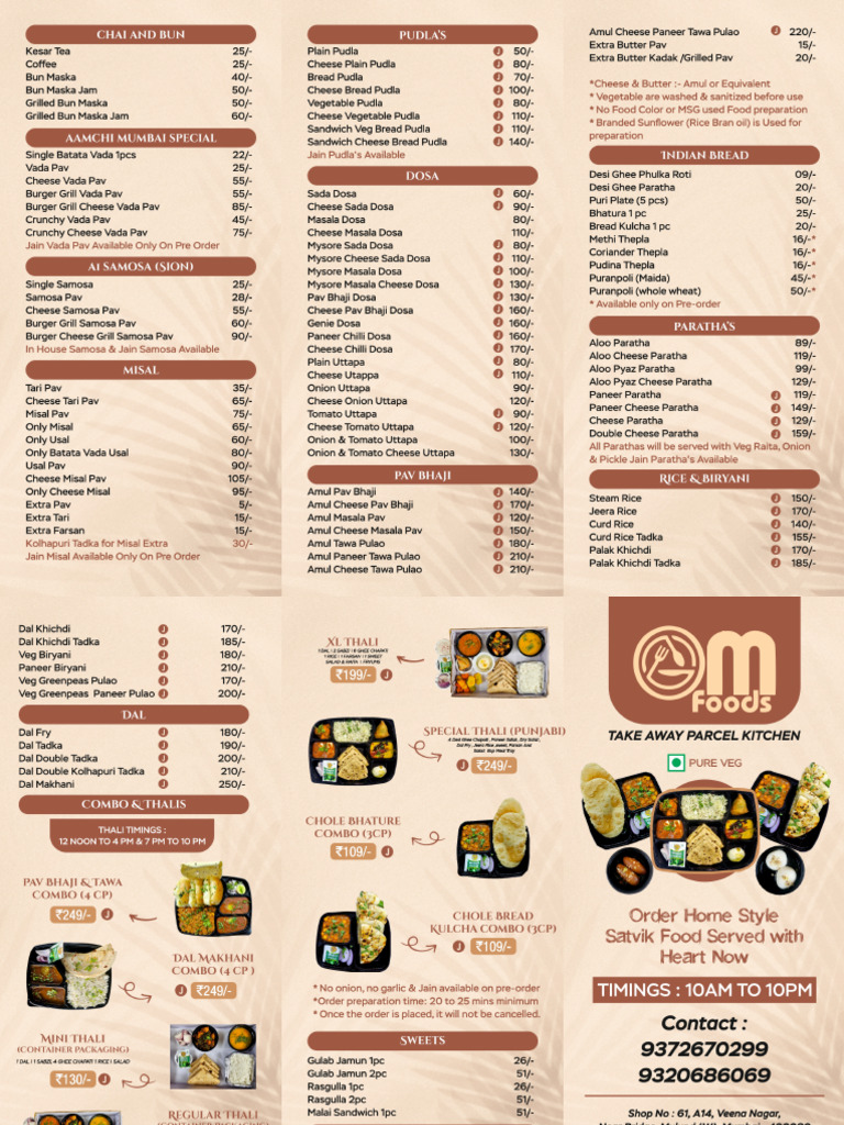 Om Food New Menu | PDF