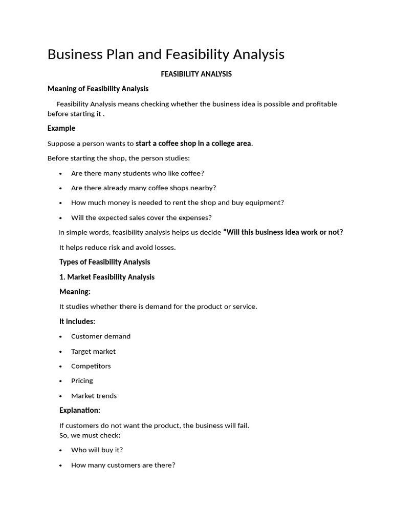 Business Plan and Feasibility Analysis New | PDF | Business Plan | Business