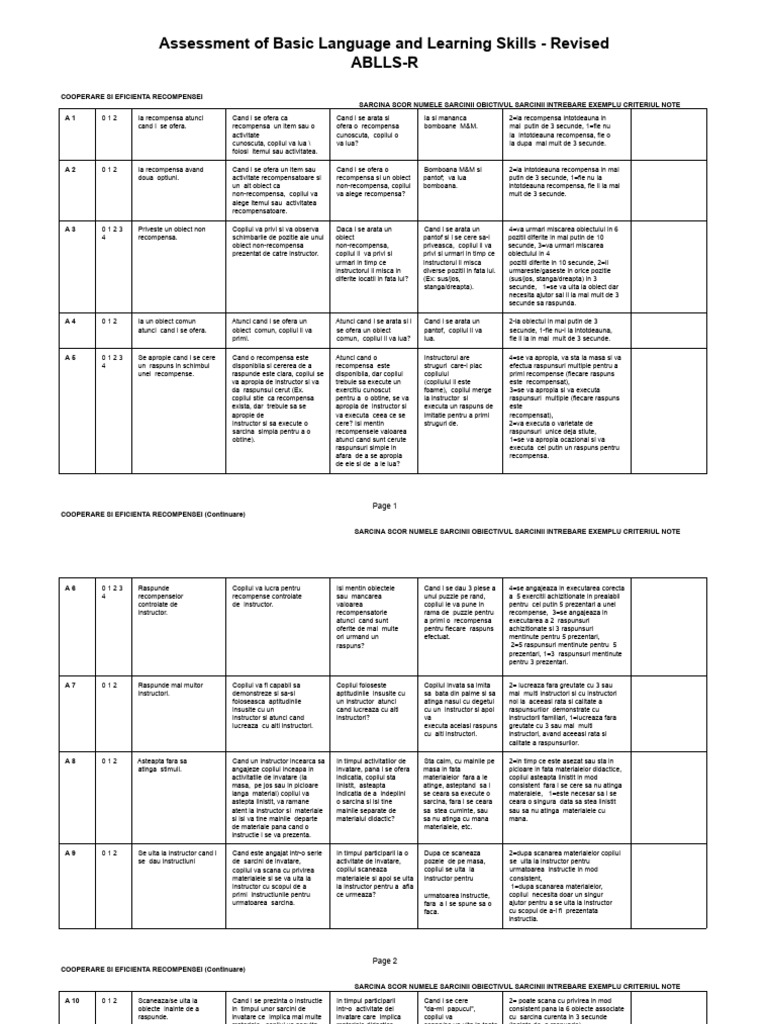 465195643 Evaluare ABLLS R | PDF