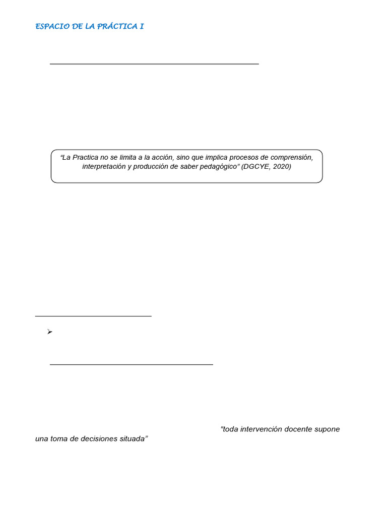 La Práctica Docente - Clase I | PDF | Enseñando | Maestros