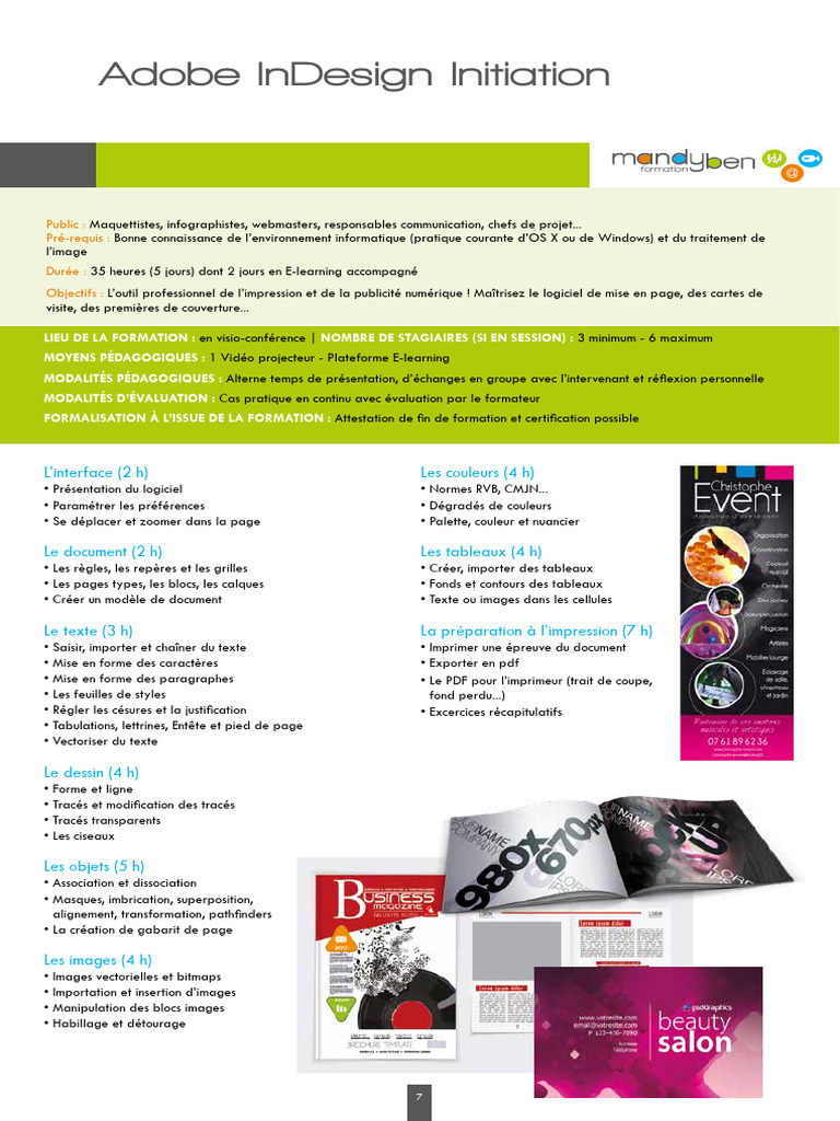 Programme Indesign Distance | PDF | Choix multiple | Technologies de l ...