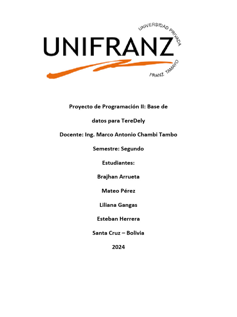 Proyecto de Programación II | PDF | Bases de datos | Lenguaje de ...