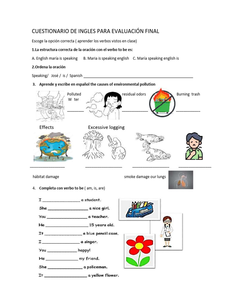 Cuestionario de Ingles para Evaluación Final 4 IV Periodo New Corregido ...