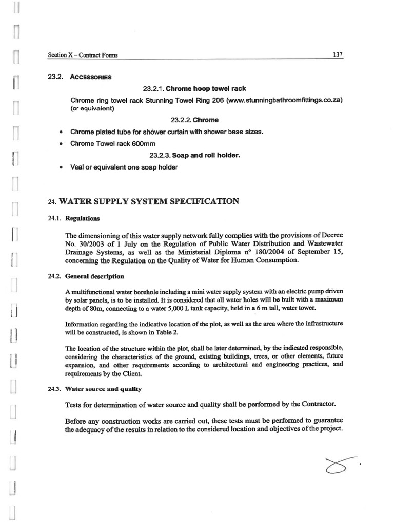 Scope of Work WSS-Temane Project | PDF
