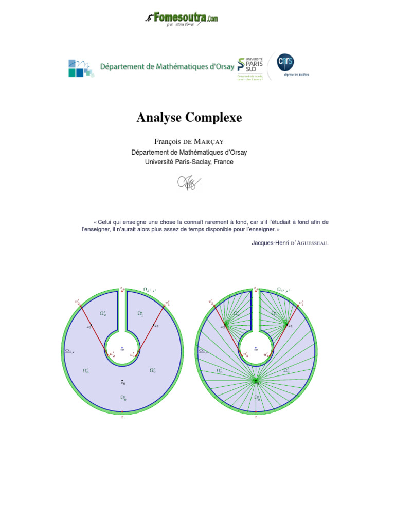 Analyse Complexe | PDF | Inclusion (mathématiques) | Limite (mathématiques)