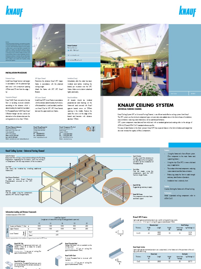 Knauf CeilingSystem | PDF | Drywall | Building Technology