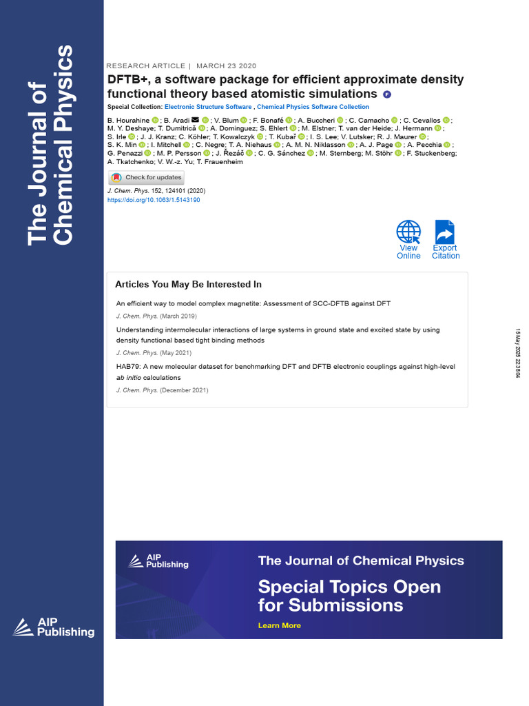 1 Online | PDF | Density Functional Theory | Atomic Orbital