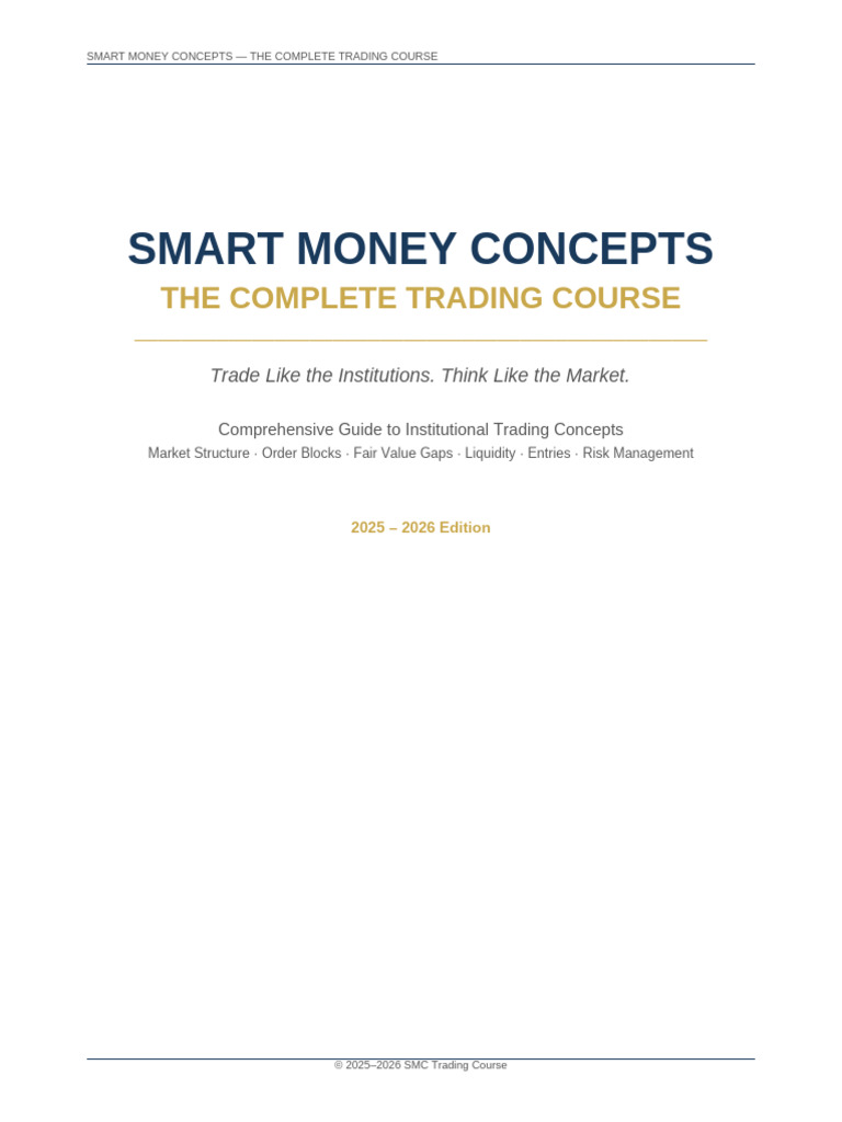 SMC Complete Trading Course | PDF | Market Trend | Technical Analysis