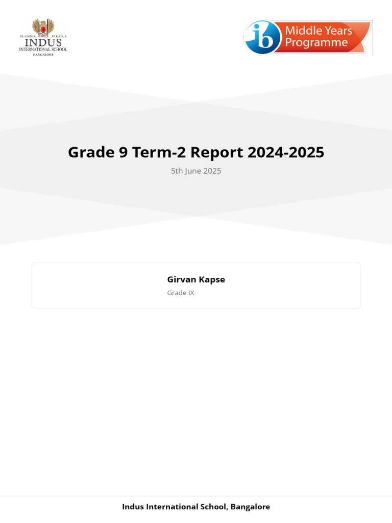 Grade 9 Term-2 Report 2024-2025-2 | PDF | Scientific Method | Science