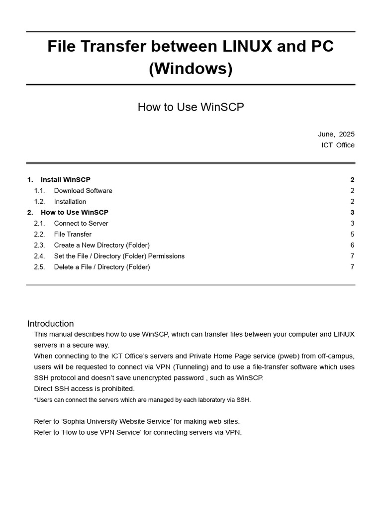 How To Use WinSCP - 20250625 | PDF | Computer File | Directory (Computing)