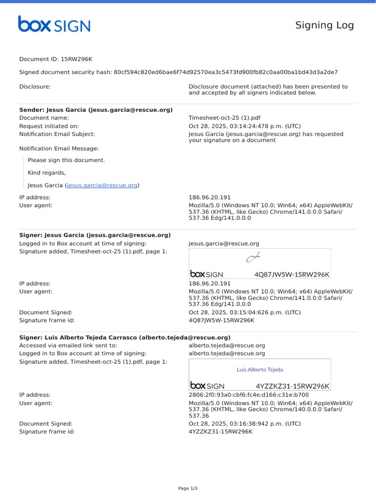 Timesheet-Oct-25 (1) Signing Log | PDF | Software | Computing