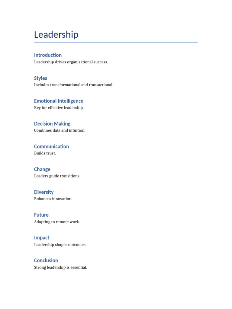 Leadership | PDF