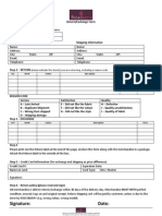 RB-Return or Exchange Form