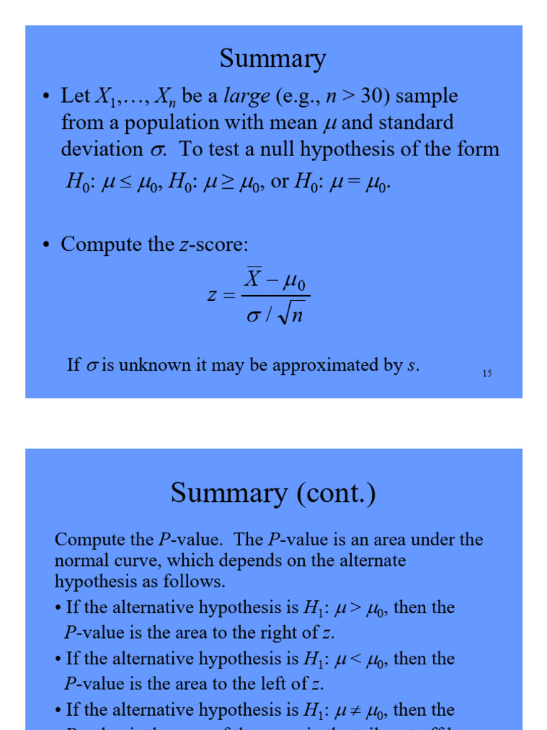 Math 375 Lecture 21 | PDF | P Value | Hypothesis