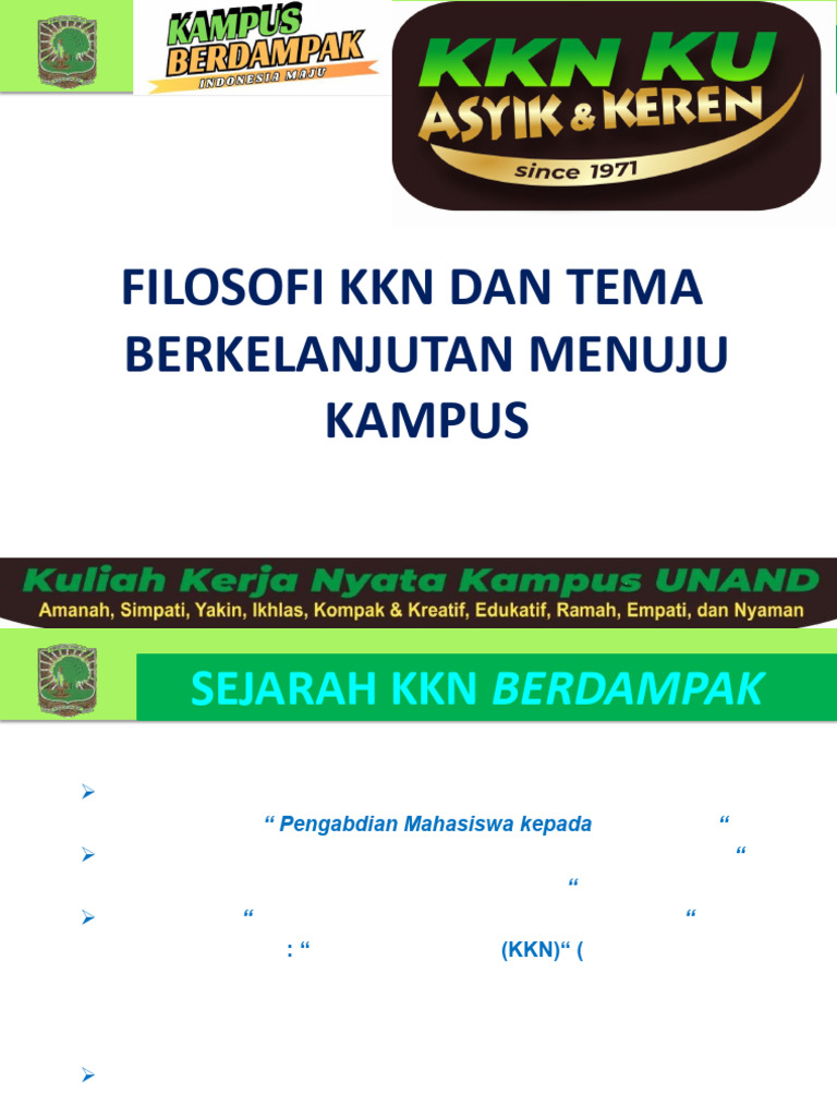 Pembekalan DPL KKN UNAND 2025 PERIODE 2 | PDF